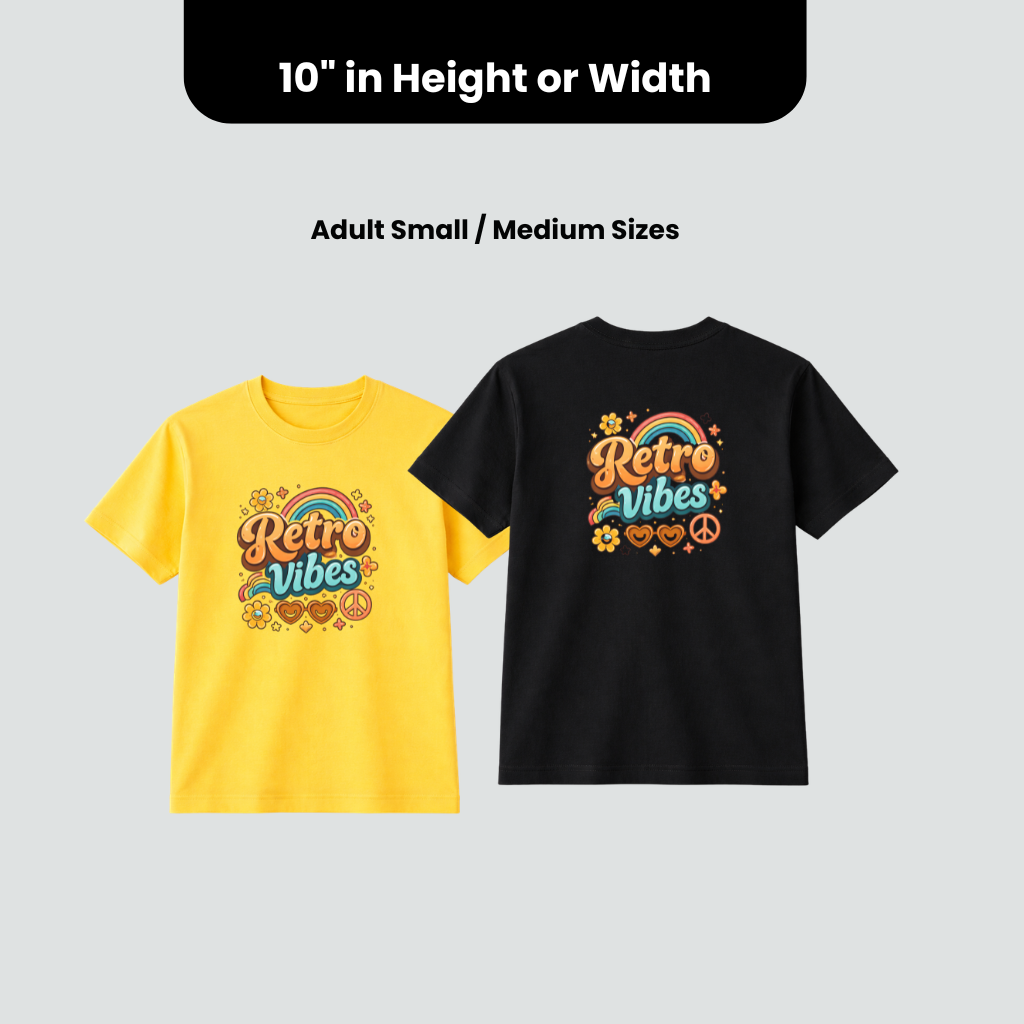 Custom DTF Transfers by Size