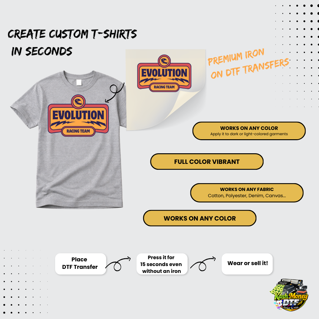 Custom DTF Transfers by Size