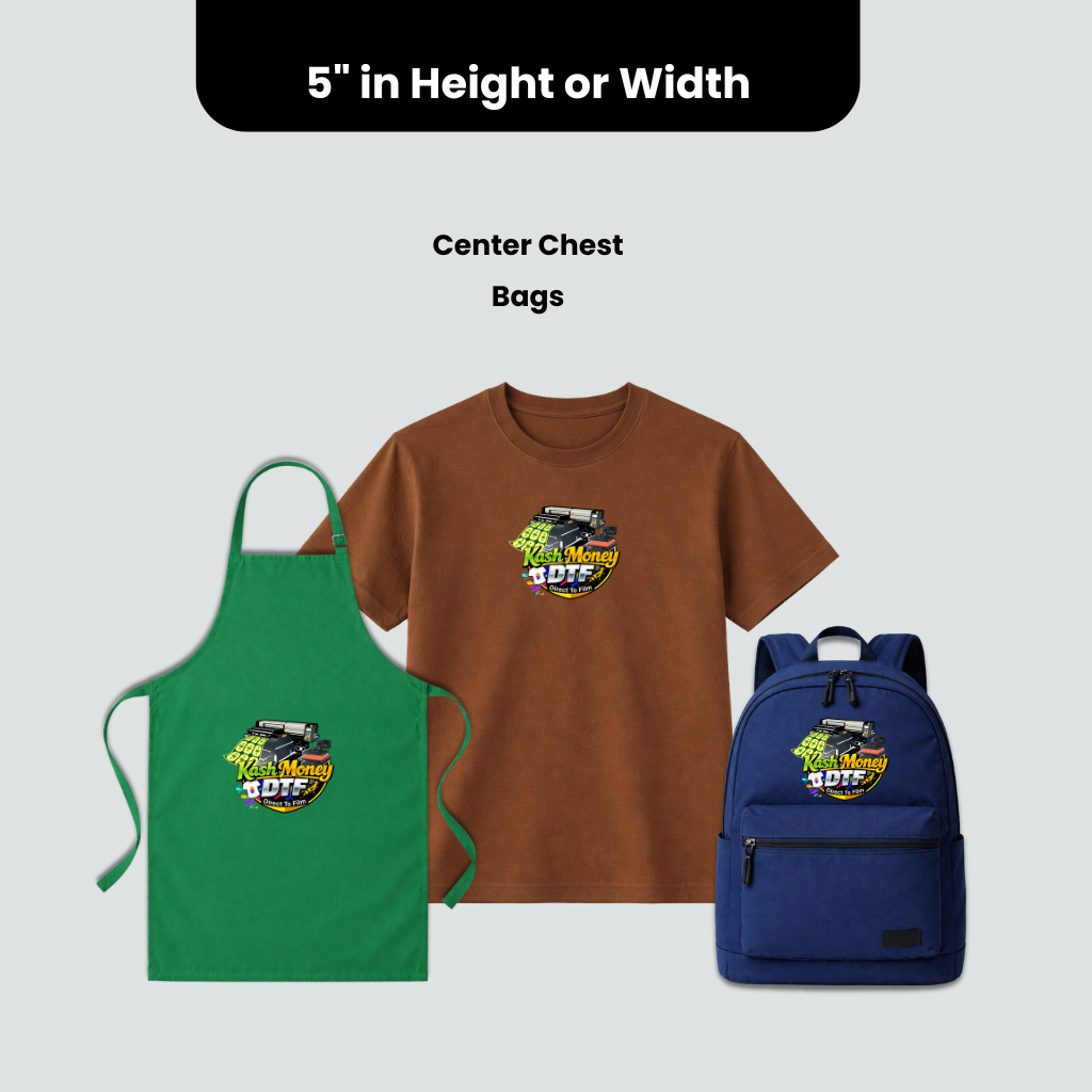 Custom DTF Transfers by Size