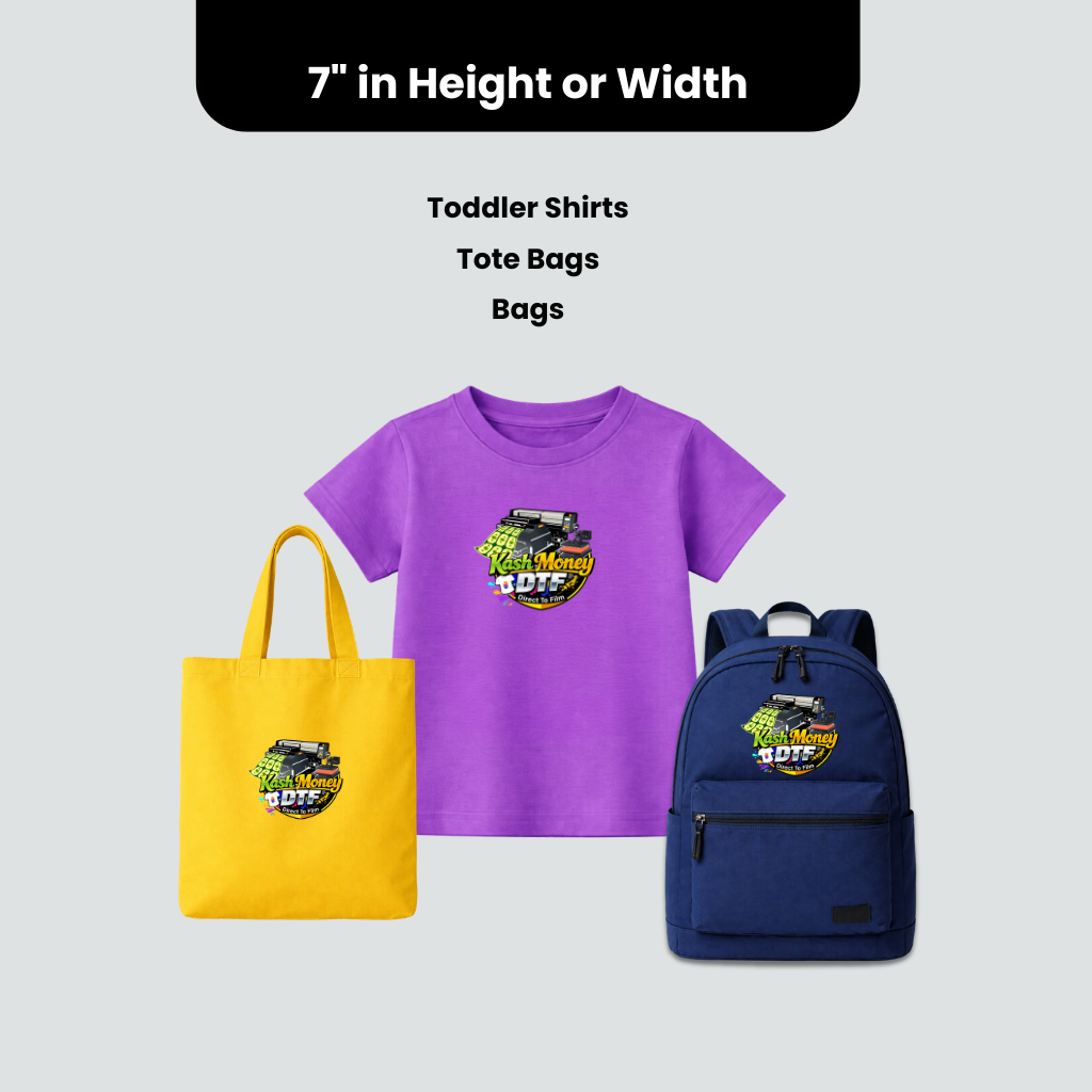 Custom DTF Transfers by Size